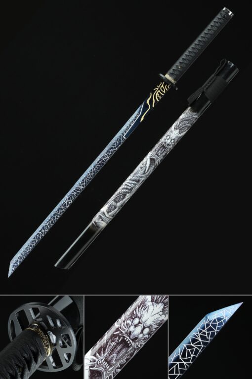 authentic ninja sword handmade japanese ninjato ninja sword full tang with scaled