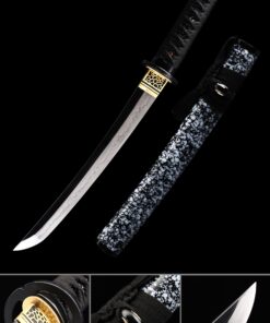 japanese tanto handmade japanese tanto sword real hamon with blue scabbard