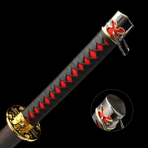 1045 carbon steel katana with raging fire style blade truekatana 4