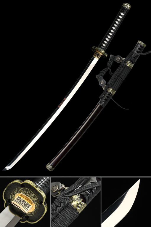 1095 carbon katana handmade full tang japanese tachi sword 1095 carbon scaled