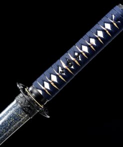 authentic ninjato handmade japanese ninjato sword damascus steel with red 7