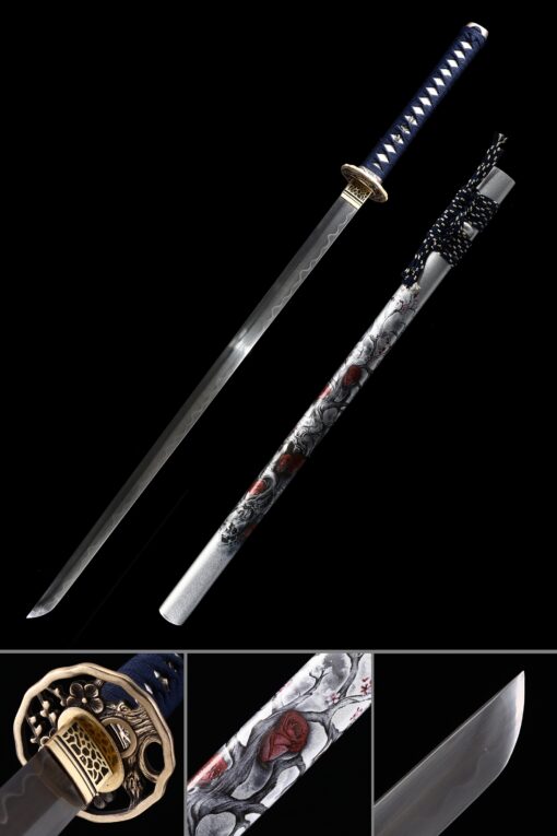 battle ready ninjato handmade japanese chokuto ninjato sword pattern steel 1 scaled