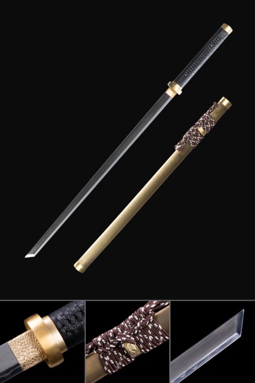 battle ready ninjato handmade japanese chokuto ninjato sword pattern steel scaled