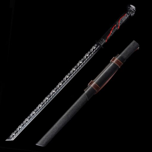 black ninja sword handmade japanese ninjato ninja sword high manganese 2