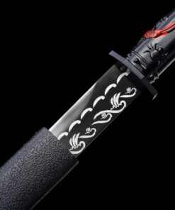 black ninja sword handmade japanese ninjato ninja sword high manganese 5