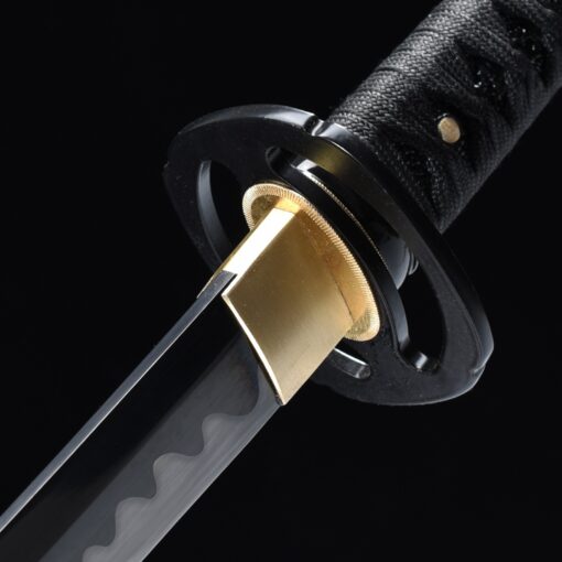 black wakizashi handmade japanese wakizashi sword high manganese steel with 3