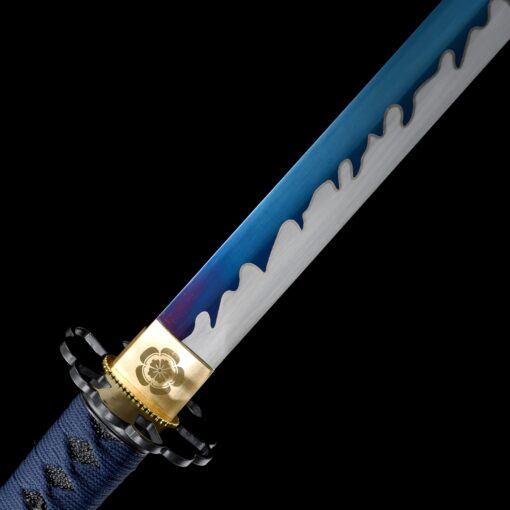 blue ninja sword handmade japanese ninjato ninja sword full tang with blue 10