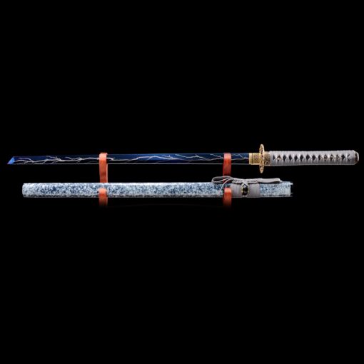 blue ninja sword handmade japanese ninjato ninja sword full tang with blue 12