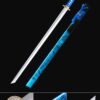 blue ninja sword handmade japanese ninjato ninja sword full tang with blue 2