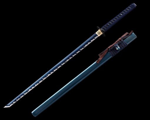 blue ninja sword handmade japanese ninjato ninja sword full tang with blue 3