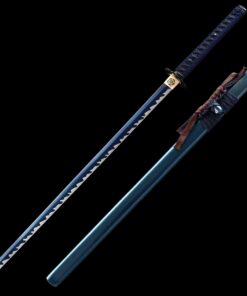 blue ninja sword handmade japanese ninjato ninja sword full tang with blue 4