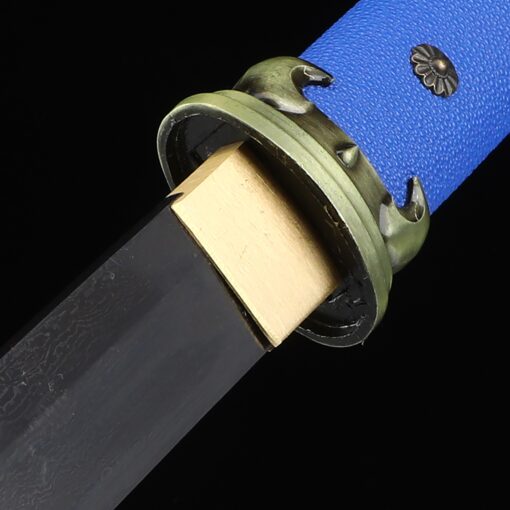 blue ninja sword handmade japanese ninjato ninja sword with blue scabbard 1 1