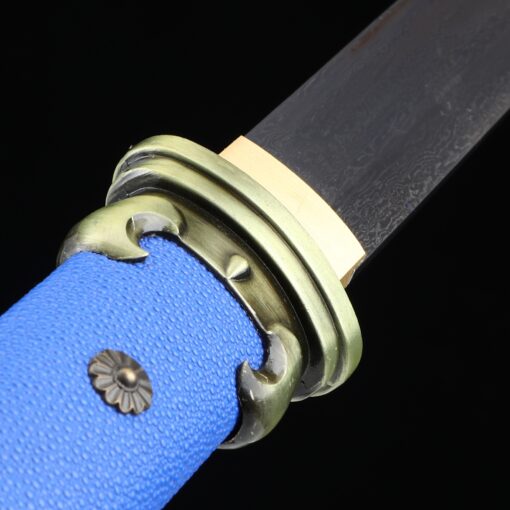 blue ninja sword handmade japanese ninjato ninja sword with blue scabbard 1 2