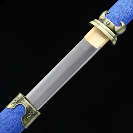 blue ninja sword handmade japanese ninjato ninja sword with blue scabbard 1 3