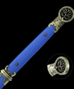 blue ninja sword handmade japanese ninjato ninja sword with blue scabbard 1 4