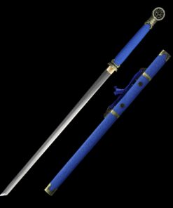 blue ninja sword handmade japanese ninjato ninja sword with blue scabbard 1 7