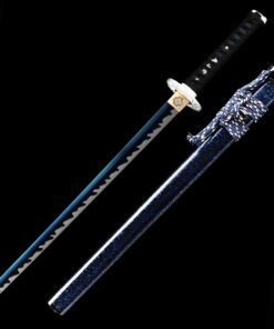 blue ninja sword handmade japanese ninjato ninja sword with dark blue blade 2