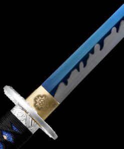 blue ninja sword handmade japanese ninjato ninja sword with dark blue blade 8