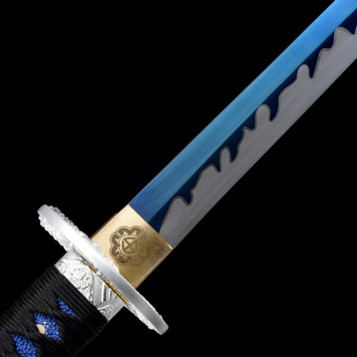 blue ninja sword handmade japanese ninjato ninja sword with dark blue blade 8