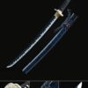 blue wakizashi handmade japanese wakizashi sword high manganese steel with