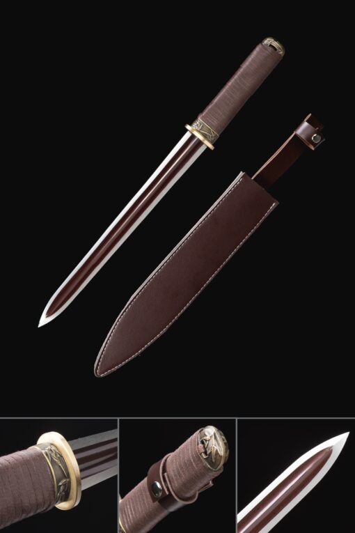 chinese dagger double edge short tanto sword handmade chinese dagger scaled