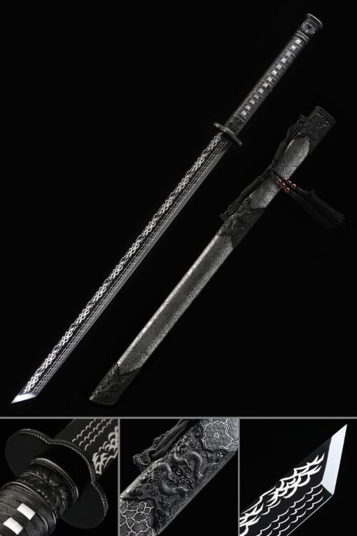 chinese dao sword handmade chinese dao sword high manganese steel full tang scaled