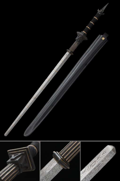 chinese mace swordbreaker truncheon handmade chinese four sided mace scaled