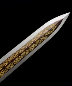 chinese short sword handmade pattern steel red blade chinese han dynasty 4