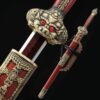 chinese straight sword high performance 1000 layer folded steel red blade