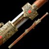 chinese straight sword high performance manganese steel red gilt blade