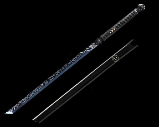 chokuto sword handmade chokuto ninjato sword high manganese steel no guard 1