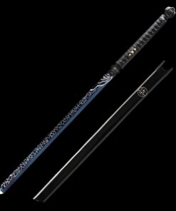 chokuto sword handmade chokuto ninjato sword high manganese steel no guard 2