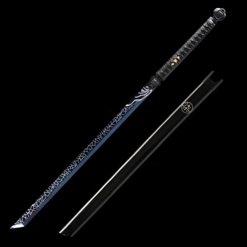 chokuto sword handmade chokuto ninjato sword high manganese steel no guard 2