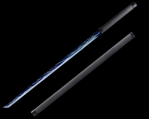 chokuto sword handmade chokuto ninjato sword high manganese steel with blue 2