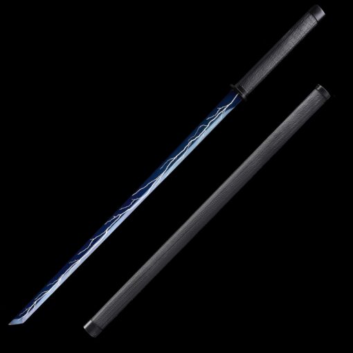 chokuto sword handmade chokuto ninjato sword high manganese steel with blue 3