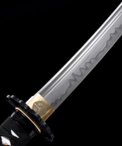 clay tempered wakizashi handmade t10 carbon steel real hamon japanese 10