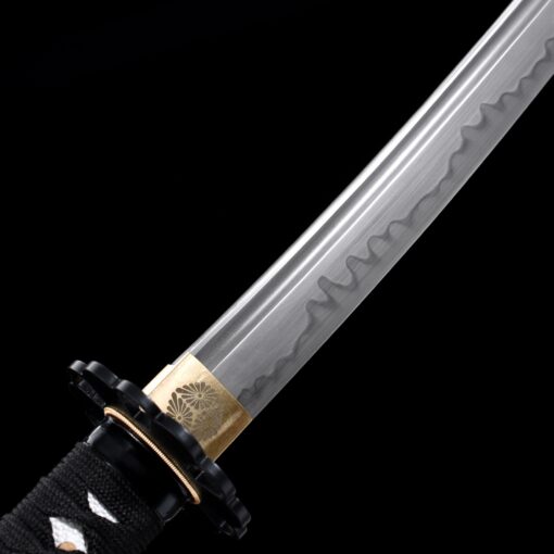 clay tempered wakizashi handmade t10 carbon steel real hamon japanese 10