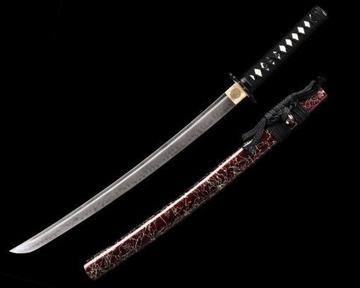 clay tempered wakizashi handmade t10 carbon steel real hamon japanese 3