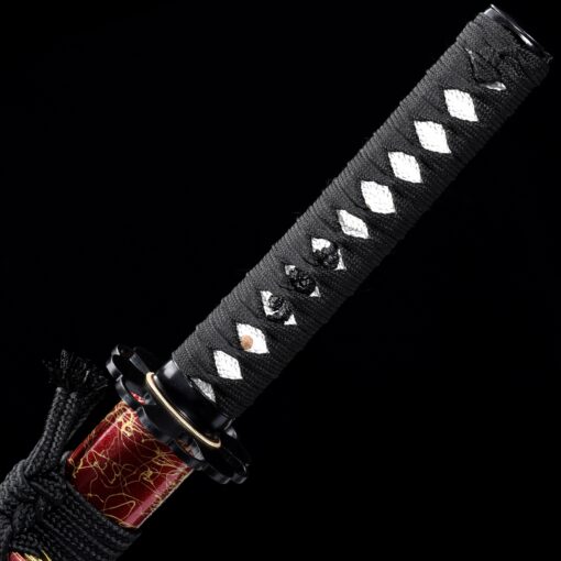 clay tempered wakizashi handmade t10 carbon steel real hamon japanese 9