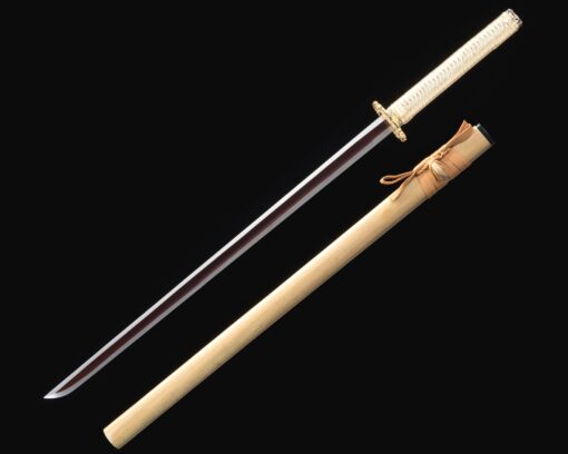 double edged katana handmade straight ninjato sword 1060 carbon steel full 1