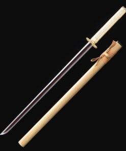 double edged katana handmade straight ninjato sword 1060 carbon steel full 2