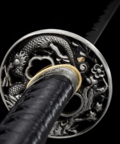 dragon ninja sword handmade japanese ninjato ninja sword with dragon tsuba 6