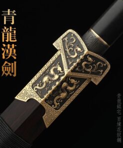 eight sided han sword black dragon real han sword chinese swords with wood 1