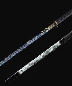 full tang ninjato handmade japanese ninjato sword full tang with dragon 1