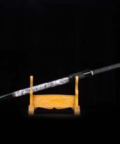 full tang ninjato handmade japanese ninjato sword full tang with dragon 3