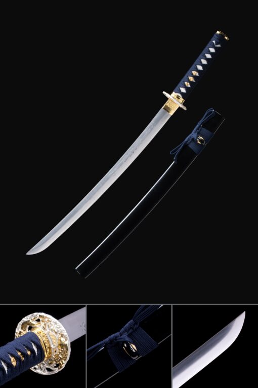 full tang wakizashi handmade manganese steel real japanese wakizashi swords scaled