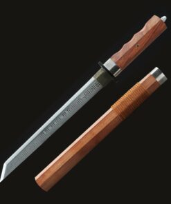 hamidashi tanto handmade japanese hamidashi tanto sword with brown scabbard 2