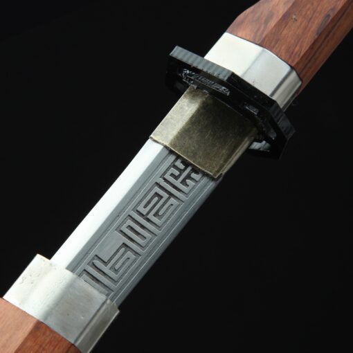 hamidashi tanto handmade japanese hamidashi tanto sword with brown scabbard 5