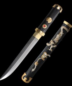 hamidashi tanto handmade japanese tanto sword with black saya truekatana 7