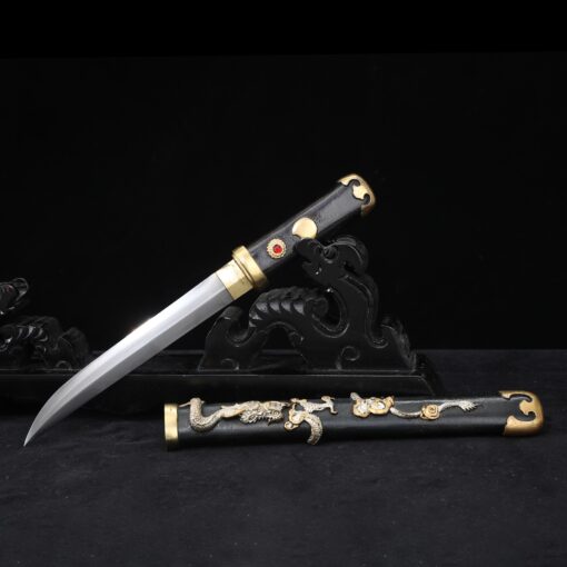 hamidashi tanto handmade japanese tanto sword with black saya truekatana 8